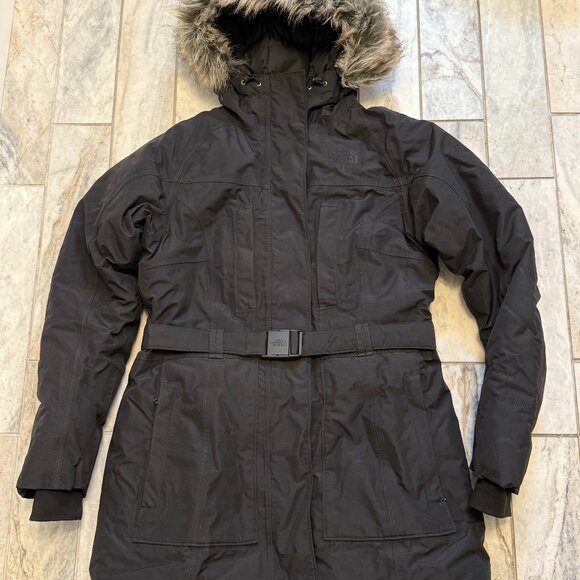 NEW The North Face women's medium Black Hyvent Arctic Parka Down Puffer coat - Picture 1 of 7